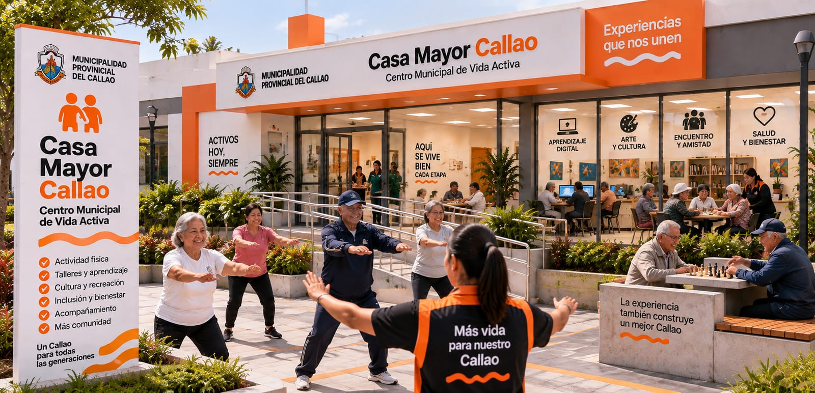 Visualización referencial de Casa Mayor Callao – Centro Municipal de Vida Activa.